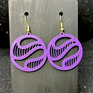 The Grid Twist Purple  Earrings